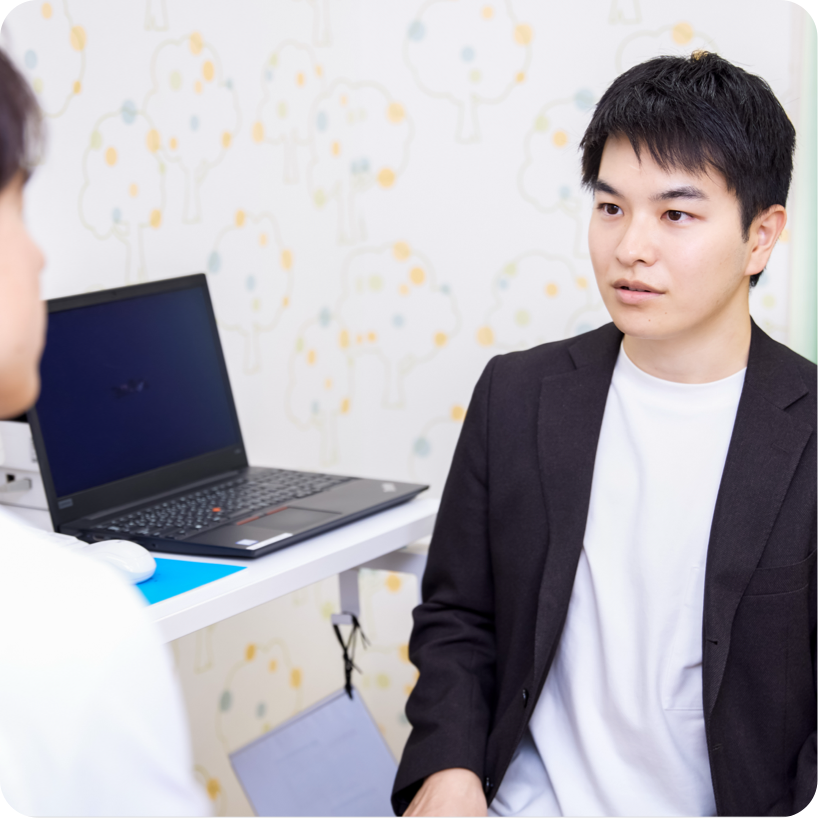 医者と話をしている立石さん