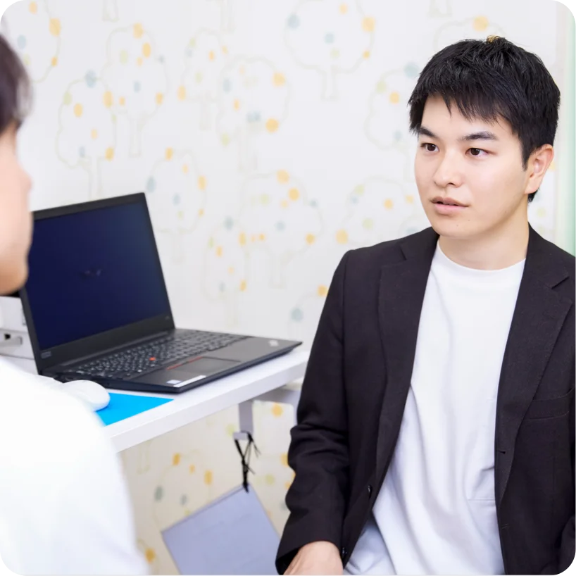 お医者さんとお話をしている立石さん